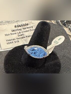 BP RG66806 Dazzling Harmony Blue Quartz Ring Size 8